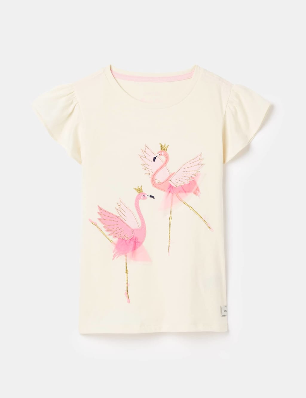 Girls Grey SS T-Shirt with Beaded Fringe by ML Kids