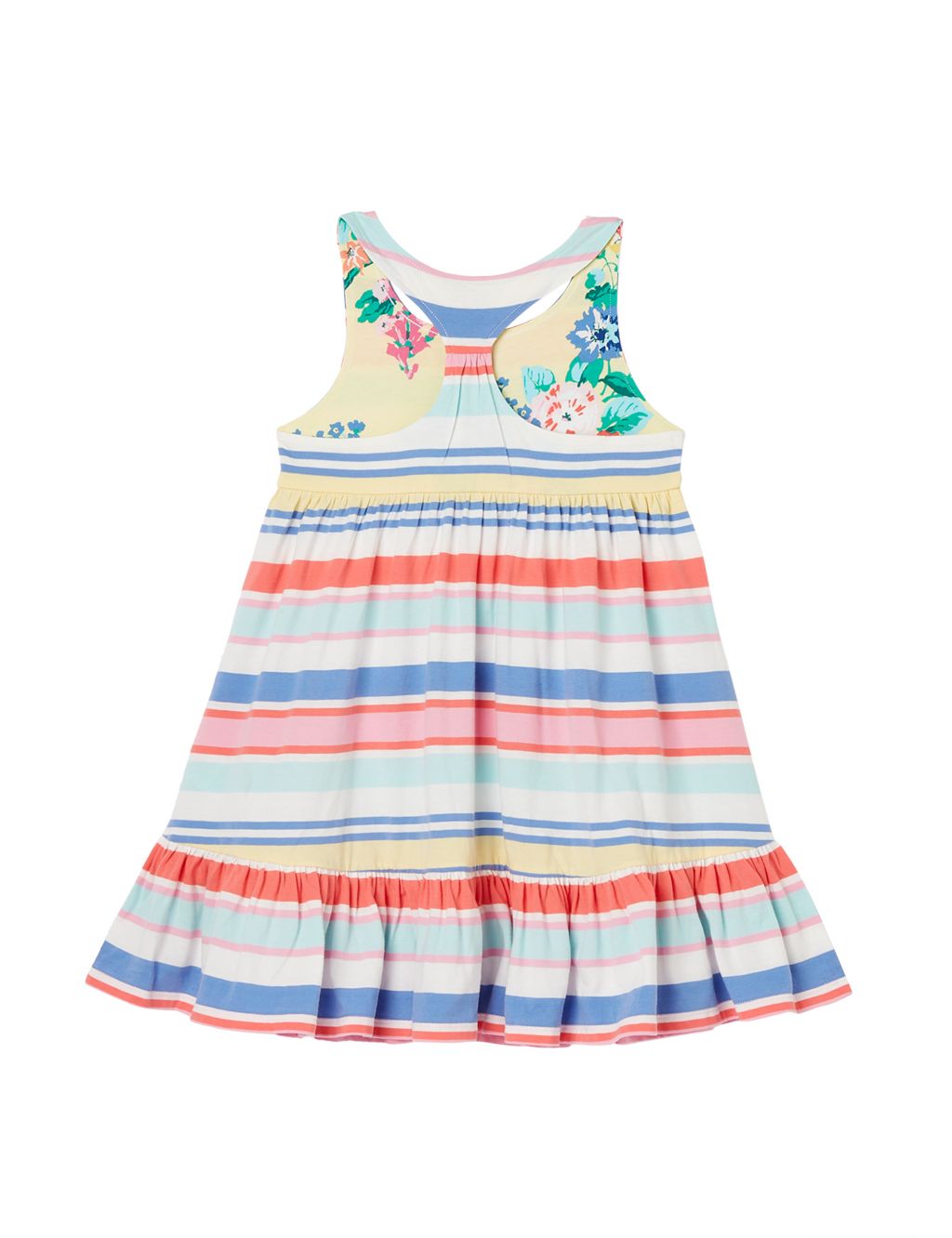 Pure Cotton Striped Tiered Dress (2-12 Yrs) image 3