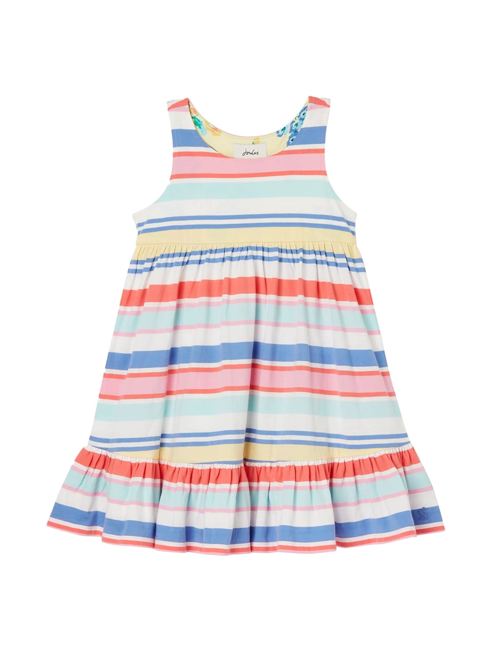 Pure Cotton Striped Tiered Dress (2-12 Yrs) image 1