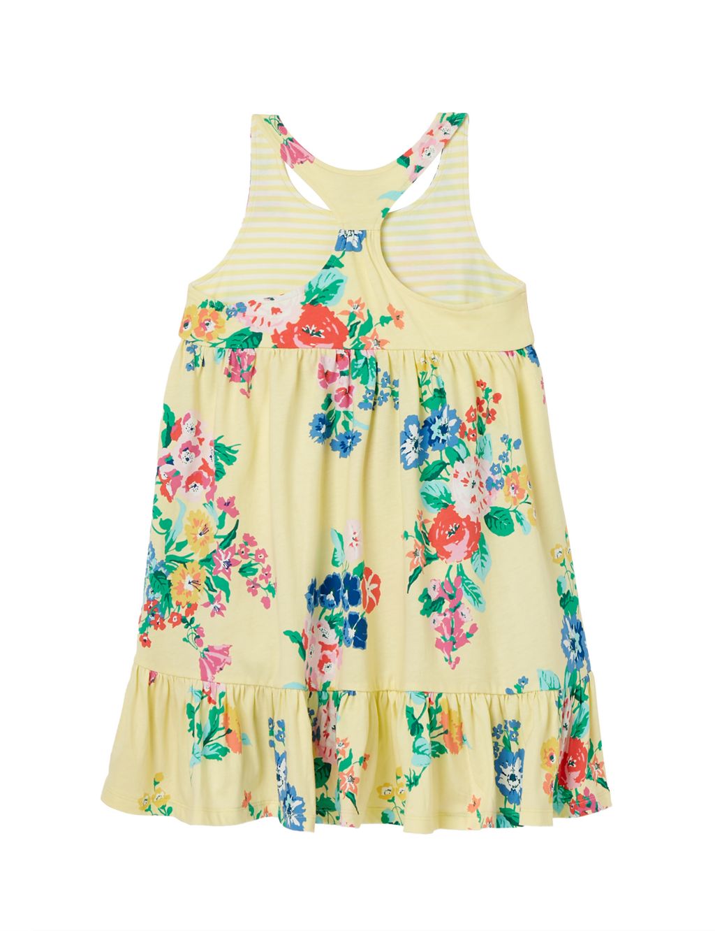 Pure Cotton Floral Tiered Dress (2-12 Years) image 3