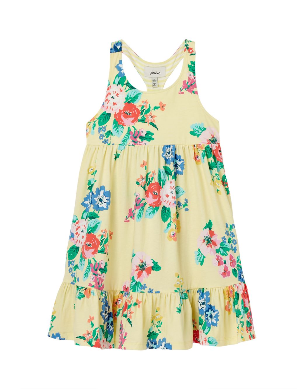 Pure Cotton Floral Tiered Dress (2-12 Years) image 1