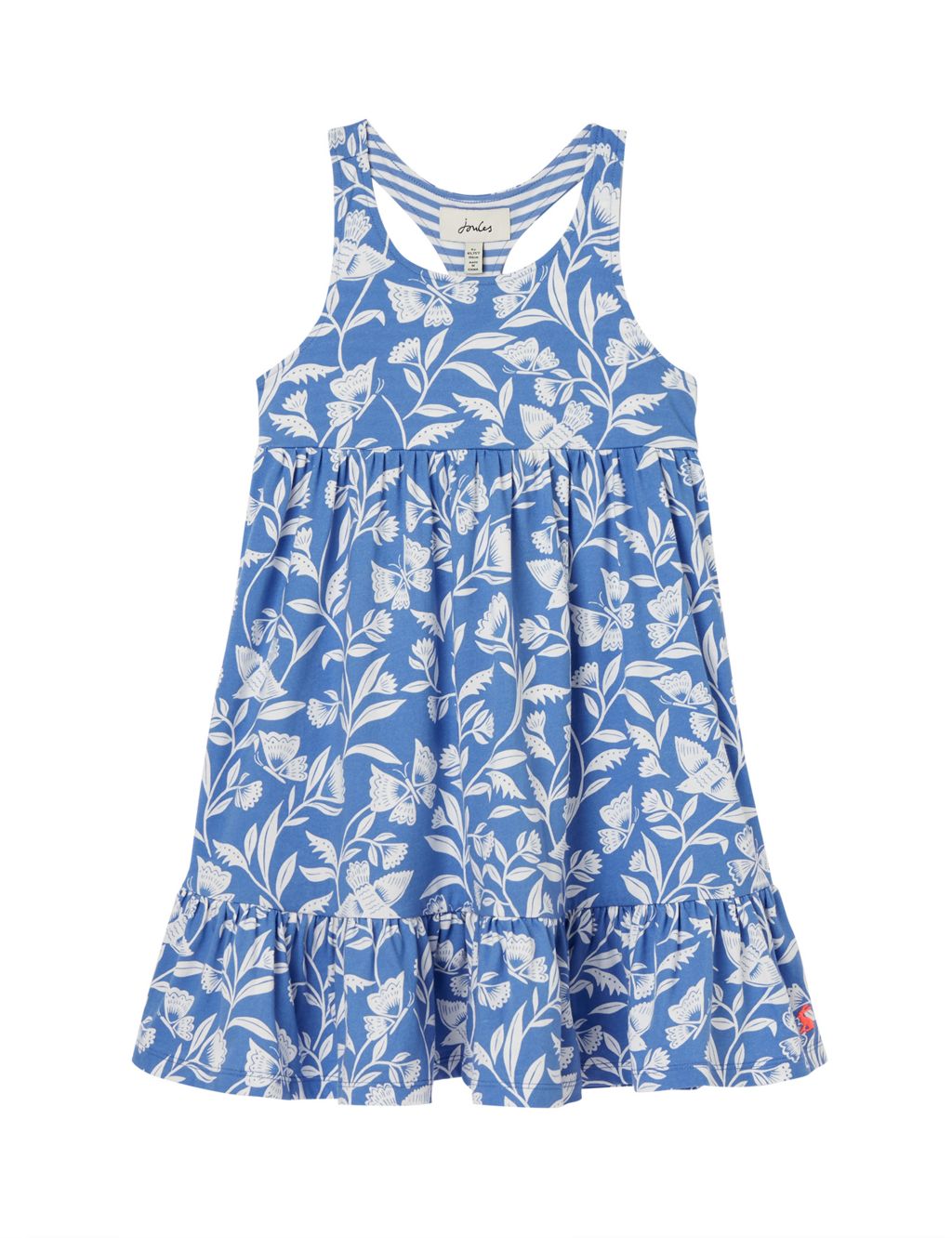 Pure Cotton Floral Tiered Dress (2-12 Years) image 1