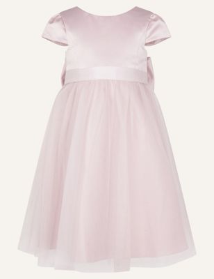 Frugi Girls Tulle Occasion Dress (3-13 Yrs) - 3-4 Y - Pink, Pink