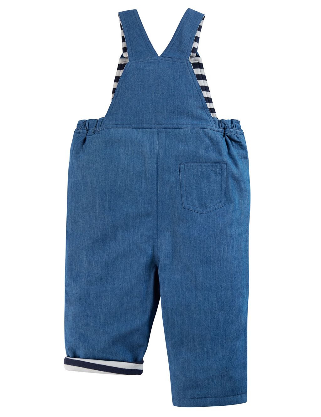Pure Cotton Reversible Tractor Dungarees (0-4 Yrs) image 3