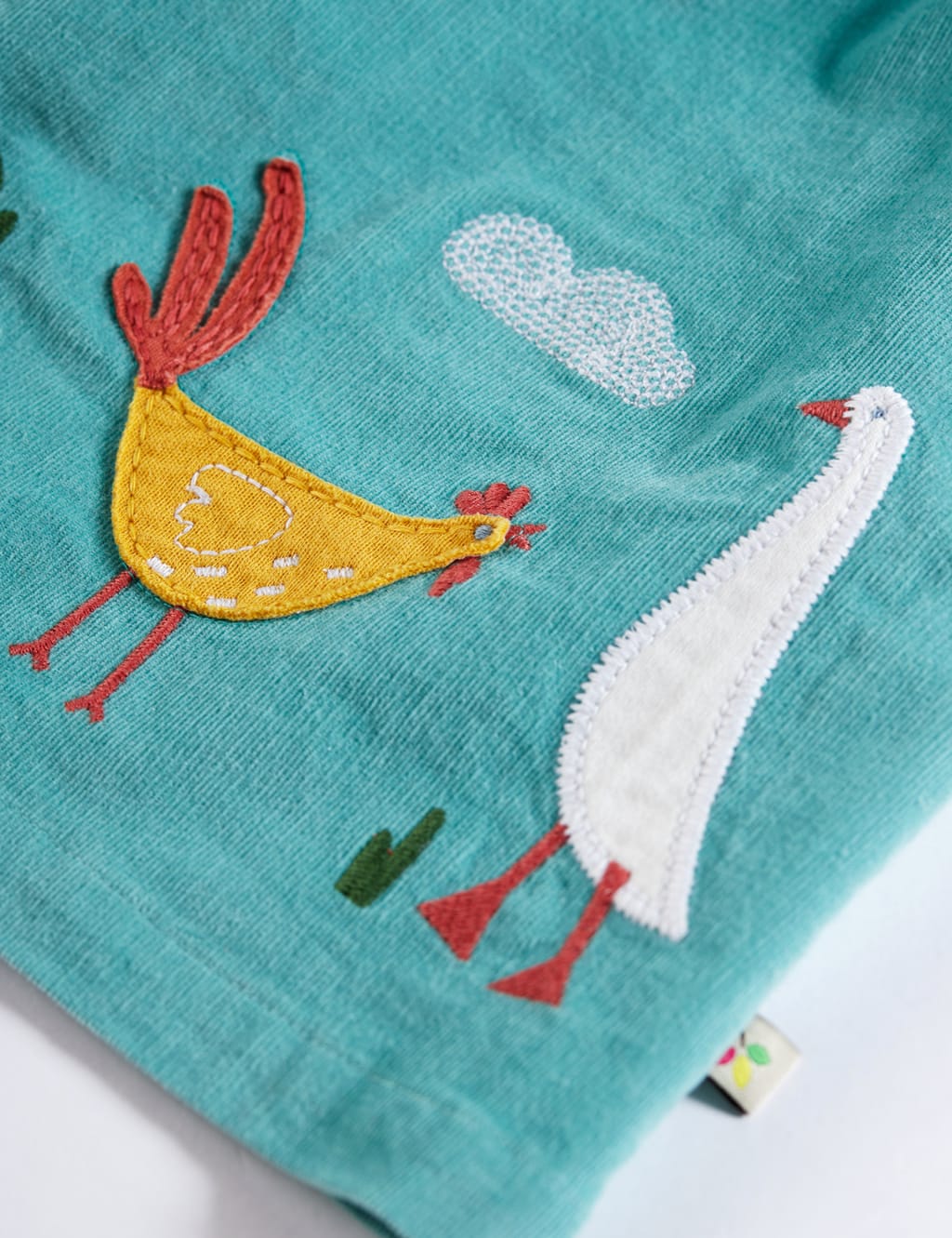 Organic Cotton Cord Applique Dress (0-4 Yrs) image 2