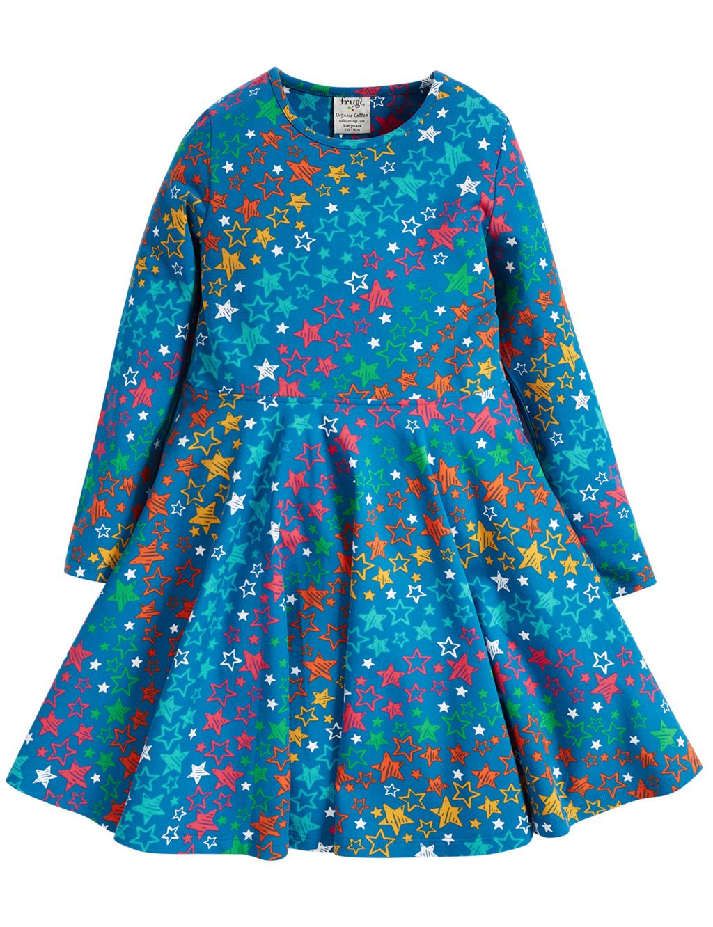 Cotton Rich Star Print Dress (2-10 Yrs) image 1