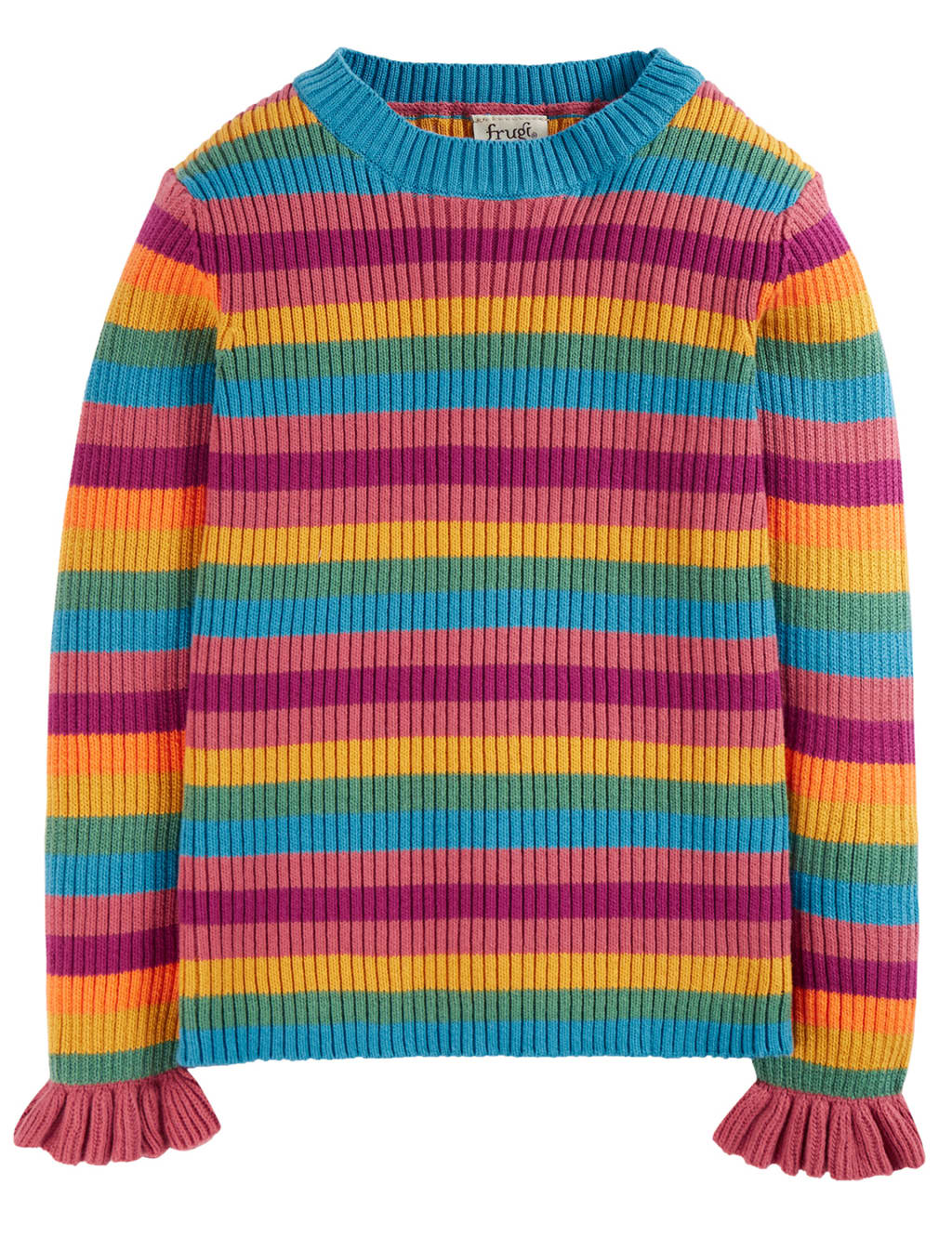 Organic Cotton Ribbed Striped Jumper (2-10 Yrs) image 1