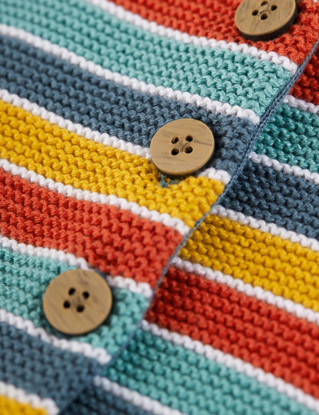 Organic Cotton Striped Knitted Cardigan (0-4 Yrs) image 4