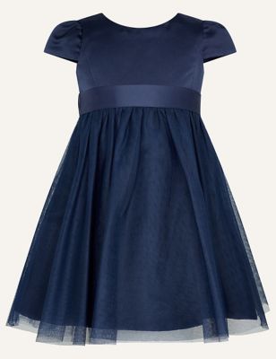 Monsoon Girl's Tulle Occasion Dress (0-3 Yrs) - 12-18 - Navy, Navy