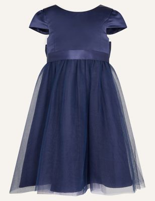 Monsoon Girl's Tulle Occasion Dress (3-13 Yrs) - 6y - Navy, Navy