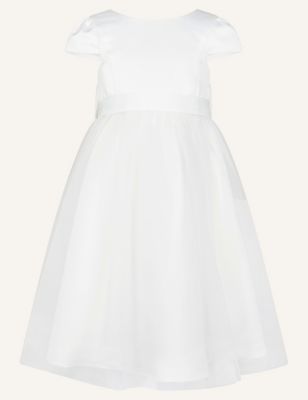 Monsoon Girl's Tulle Occasion Dress (3-13 Yrs) - 4y - Ivory, Ivory