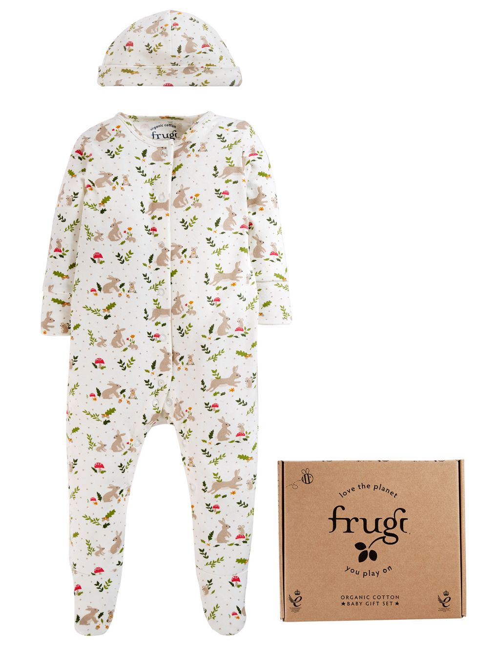 2pc Organic Cotton Animal Sleepsuit Gift Set (0-4 Yrs) image 1