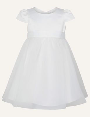 Monsoon Girl's Tulle Occasion Dress (0-3 Yrs) - 6-12M - Ivory, Ivory