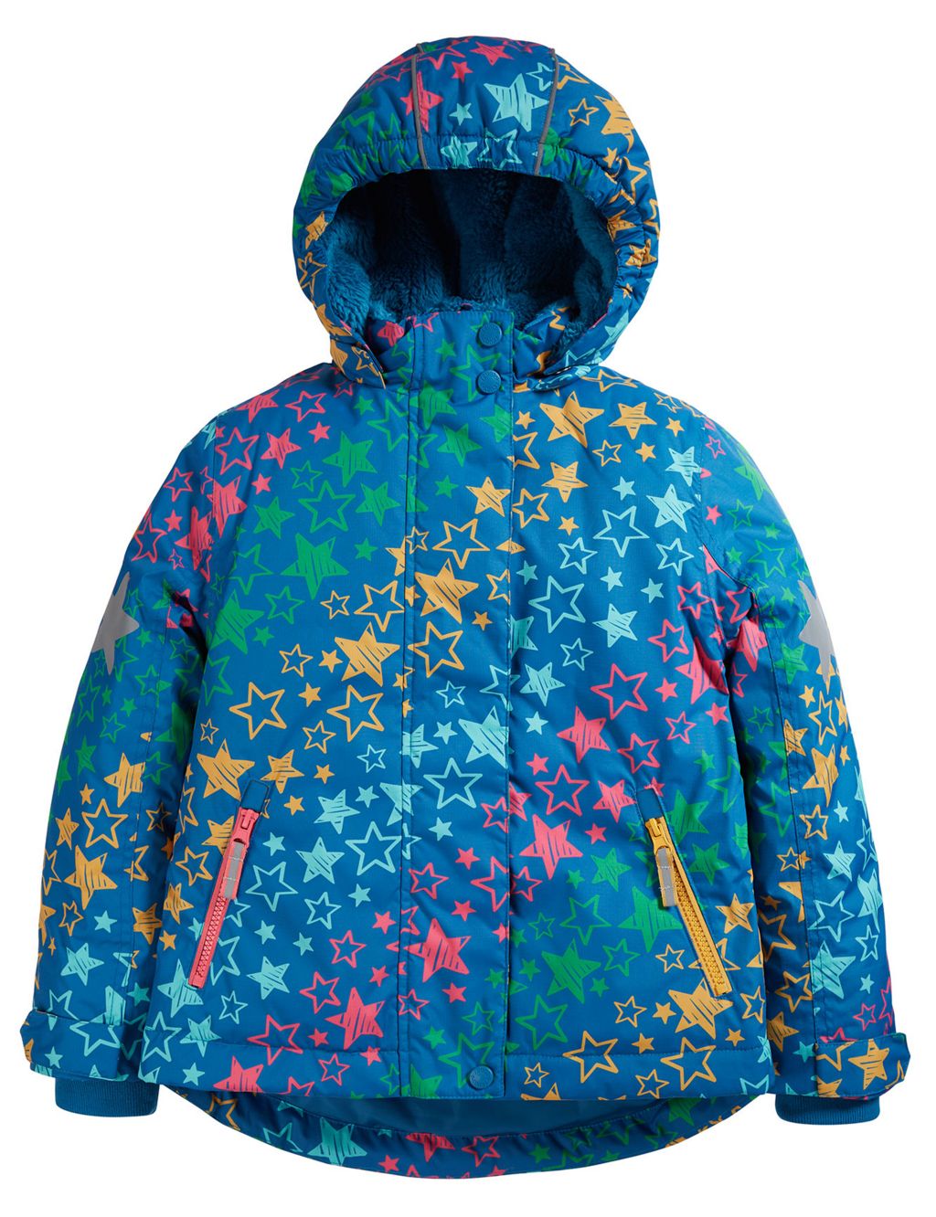 Hooded Padded Star Print Snow & Ski Jacket (1-10 Yrs)