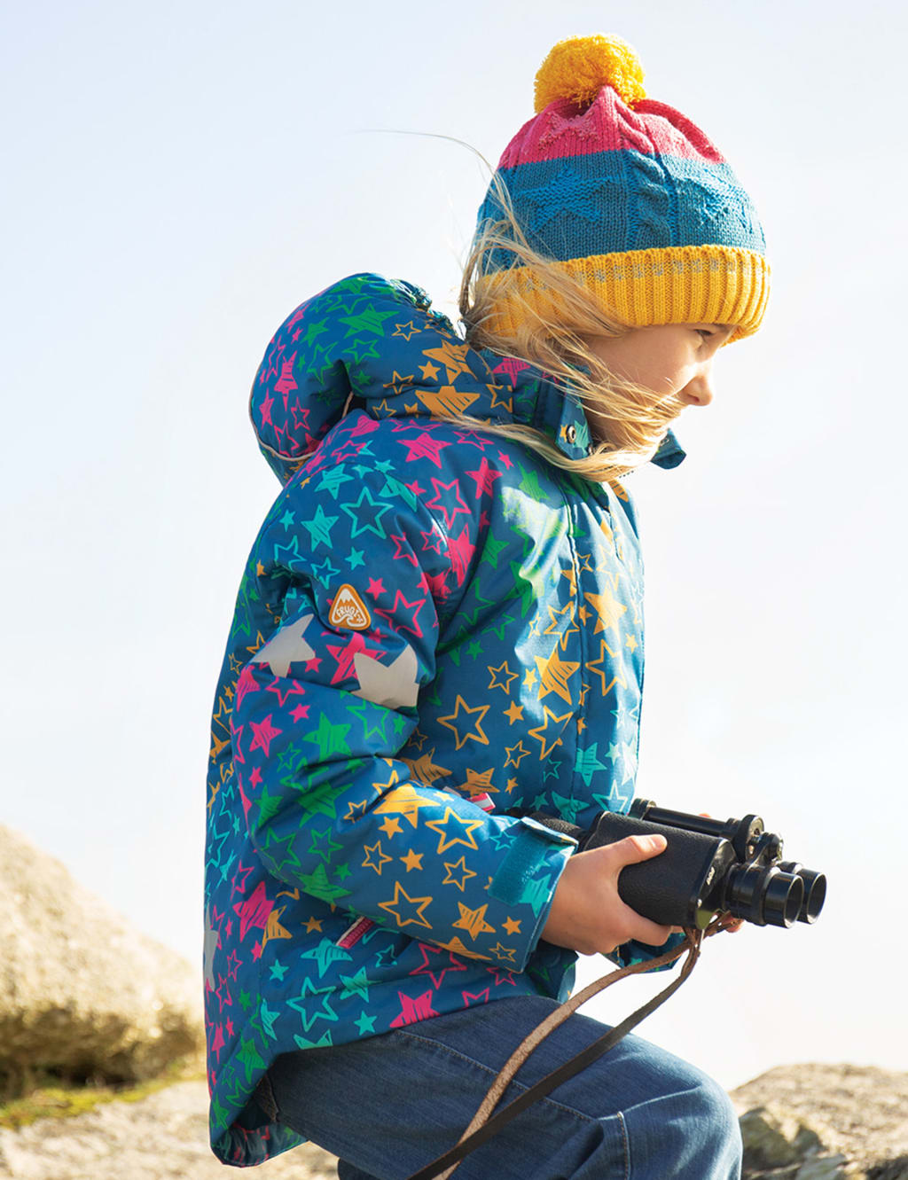 Hooded Padded Star Print Snow & Ski Jacket (1-10 Yrs) image 2