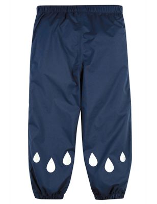 Frugi Girl's Rain Or Shine Printed Waterproof Trousers (1-10 Yrs) - 5-6 Y - Navy, Navy
