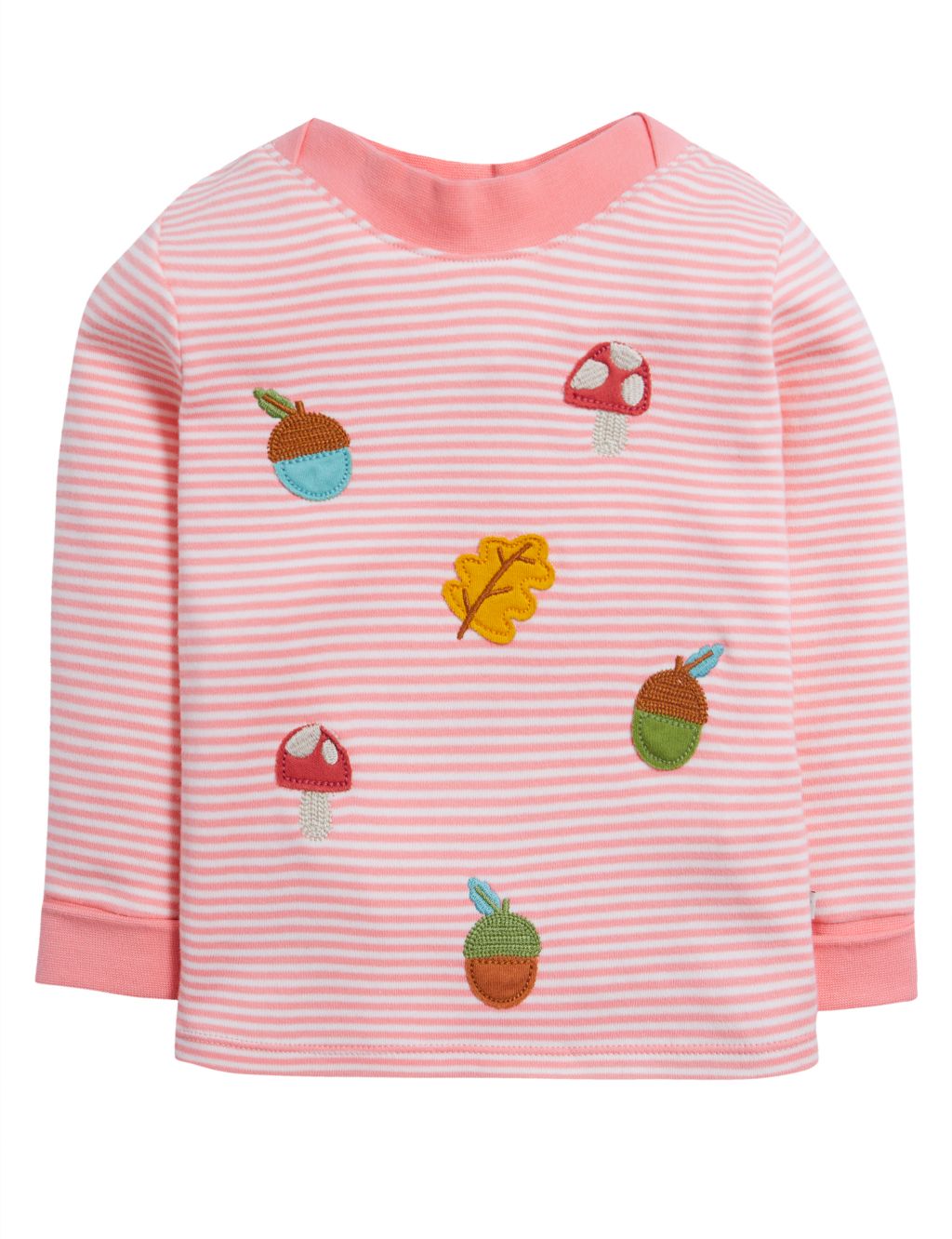 Organic Cotton Striped Embroidered Top (0-4 Yrs) image 1