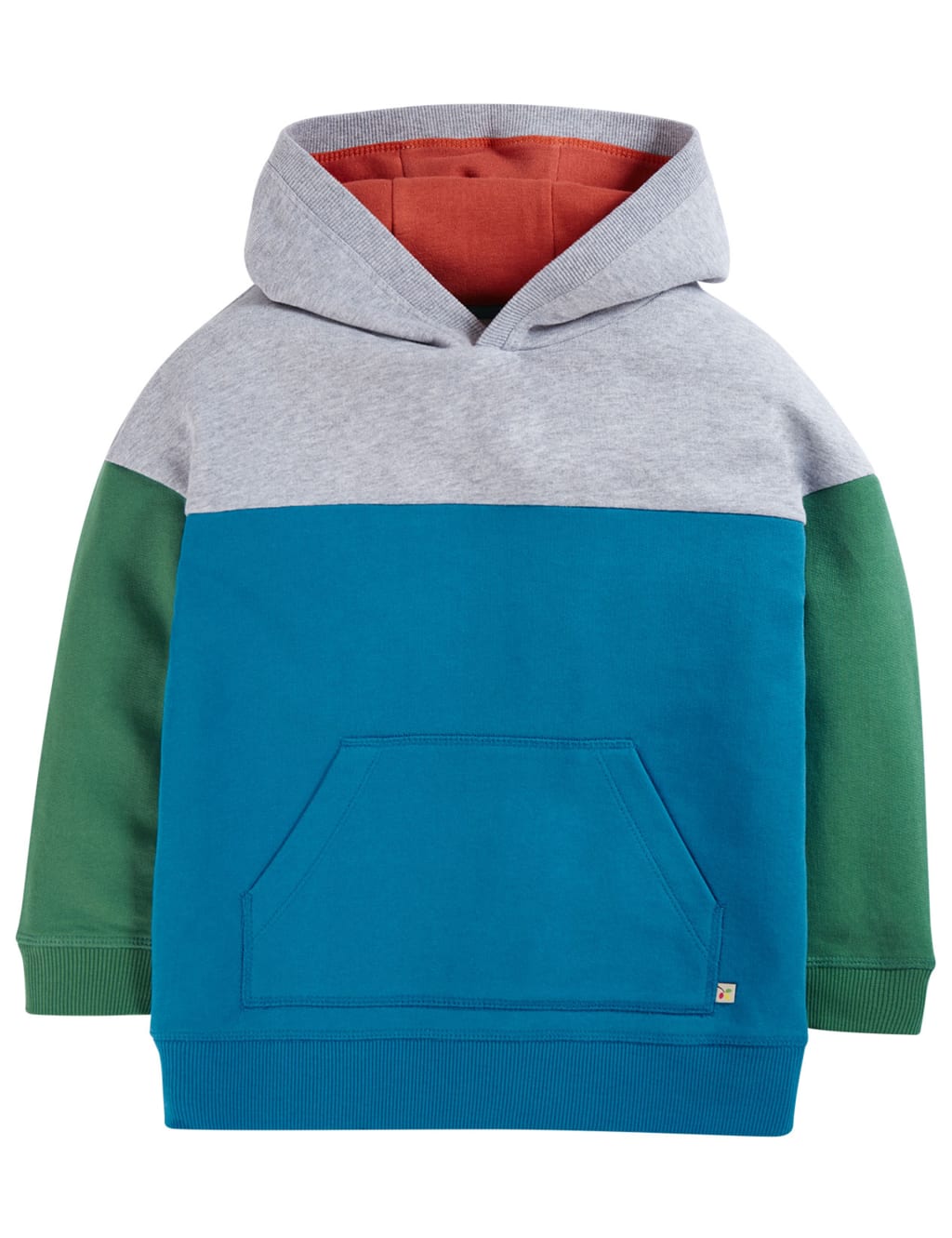 Organic Cotton Graphic Colour Block Hoodie (2-10 Yrs) image 1