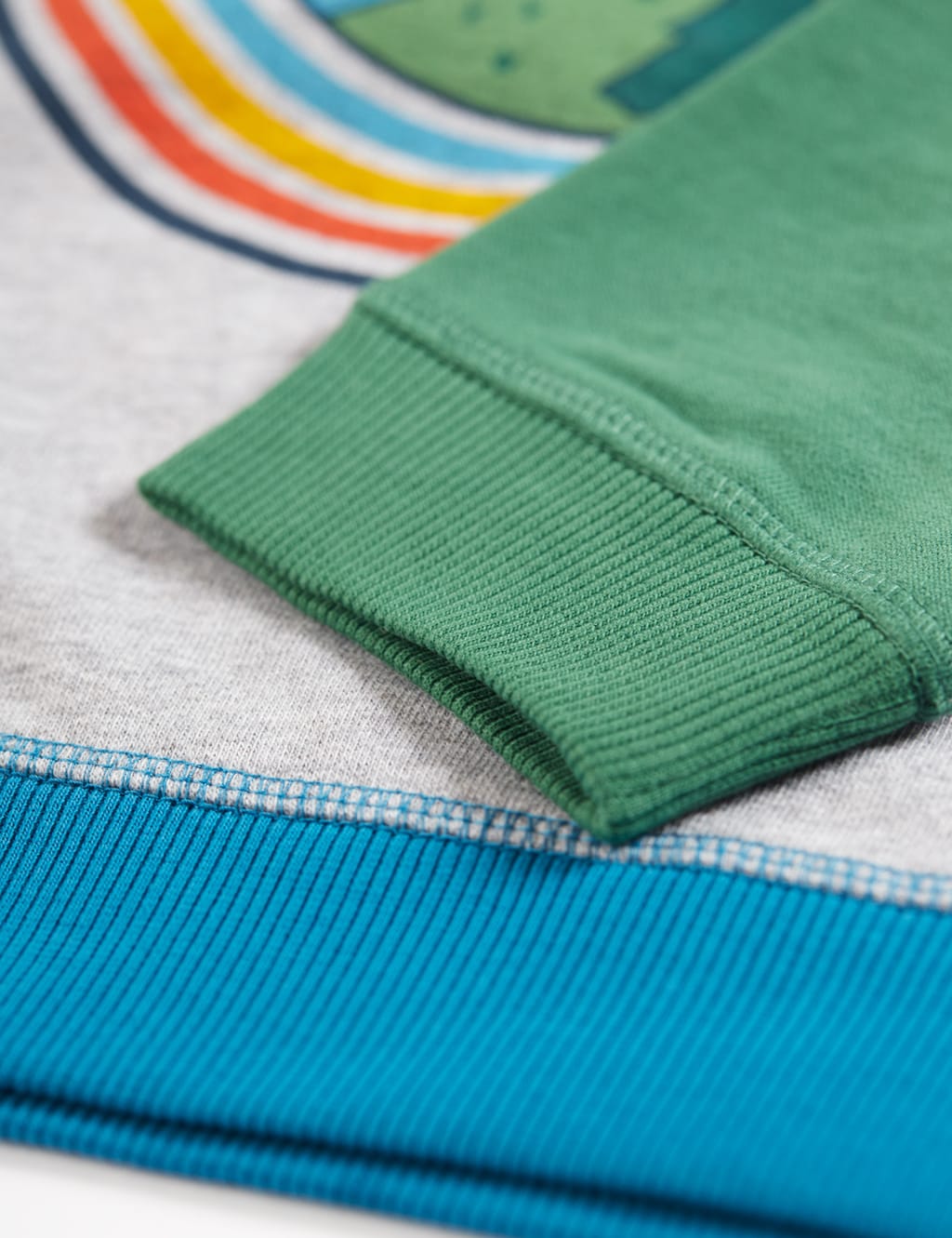 Organic Cotton Graphic Colour Block Hoodie (2-10 Yrs) image 4