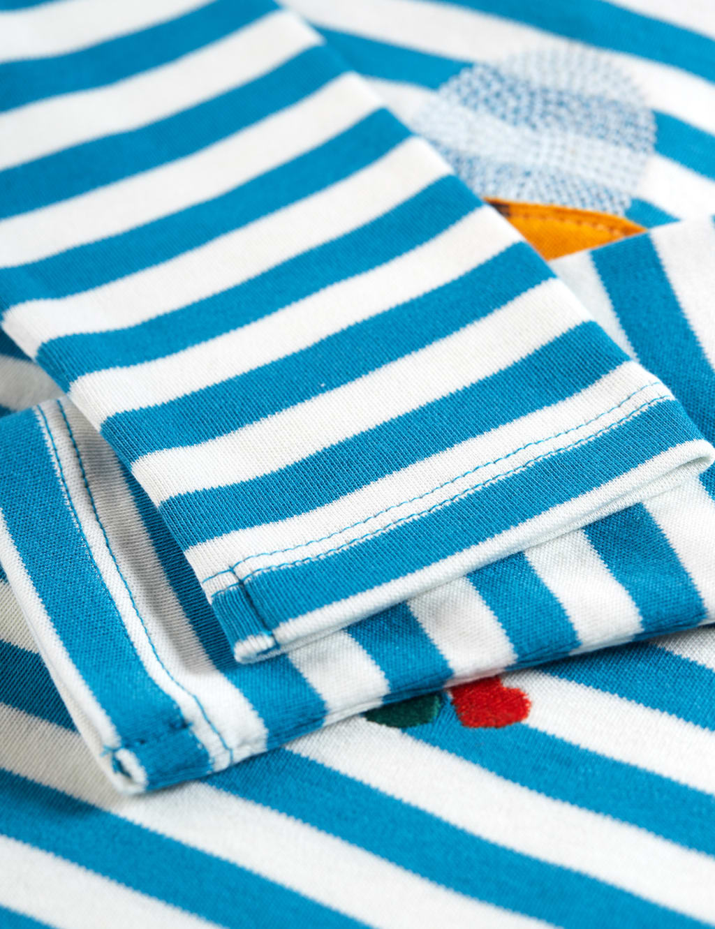 Organic Cotton Striped Appliqué Top image 3