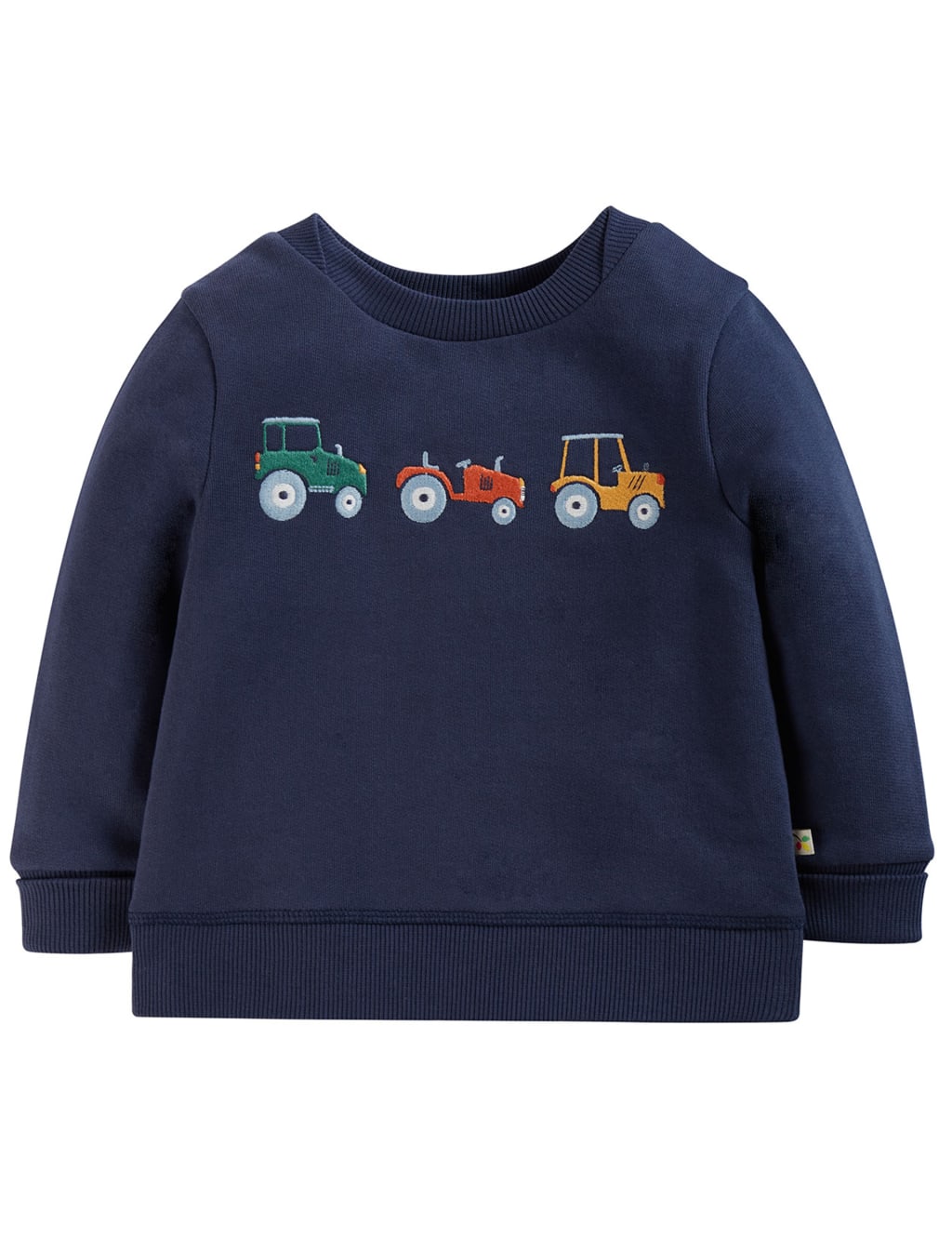 Organic Cotton Tractor Embroidered Jumper (0-4 Yrs) image 1