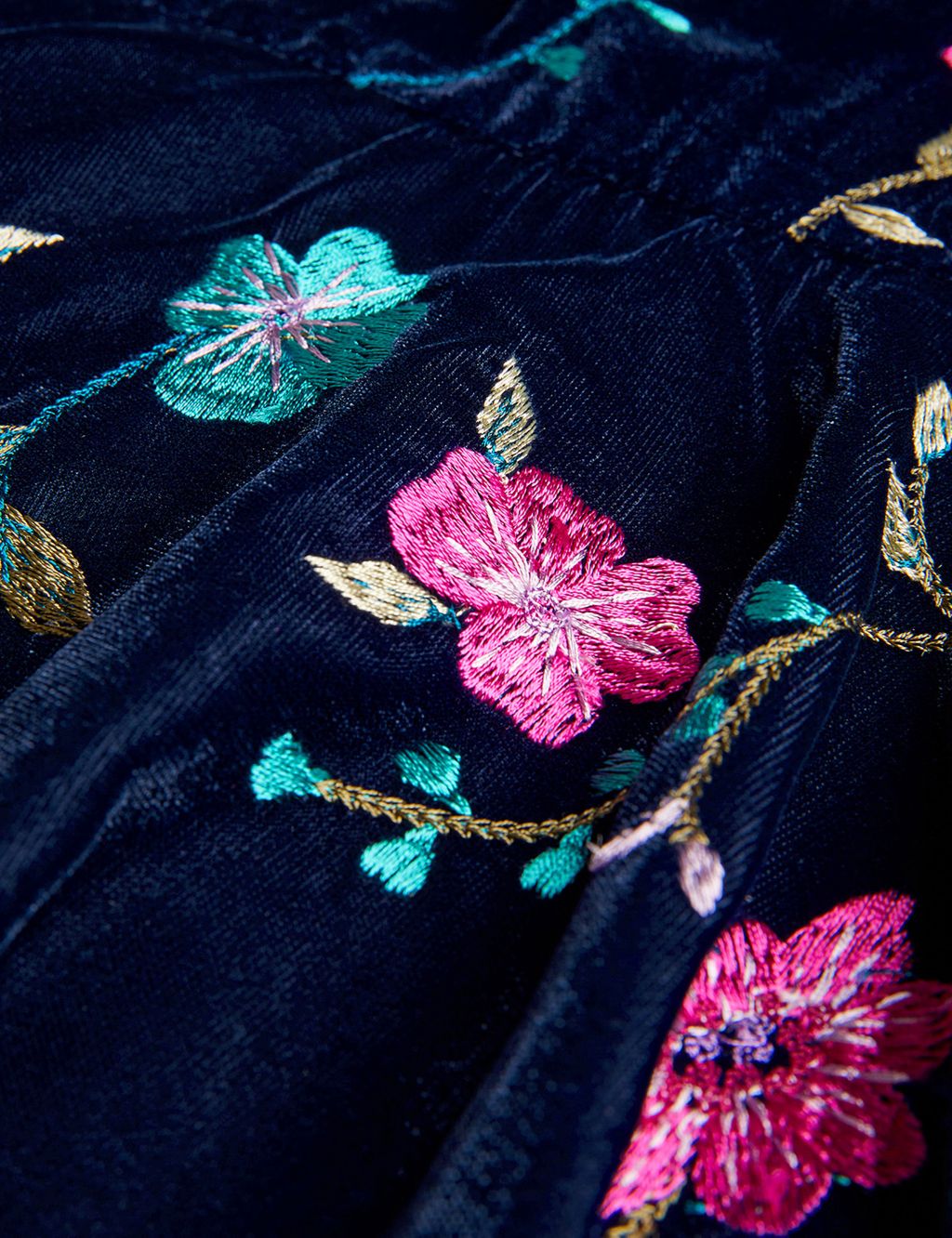 Velvet Floral Embroidered Occasion Dress (3 Yrs-15 Yrs) image 3