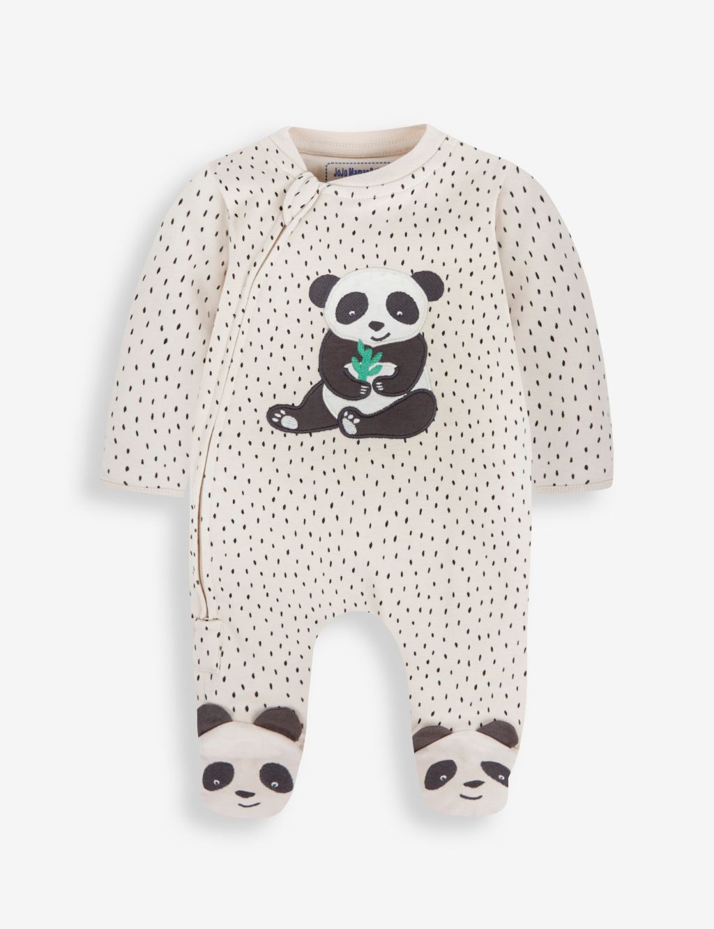 Pure Cotton Panda Zip Sleepsuit (7lbs-12 Mths)