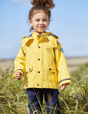 Jojo Maman Bb Hooded Fisherman Raincoat (6 Mths-5 Yrs) - 2-3 Y - Yellow, Yellow