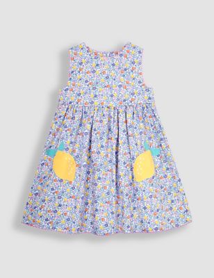 Jojo Maman Bb Girl's Pure Cotton Ditsy Floral Dress (6 Mths-5 Yrs) - 12-18 - Lilac, Lilac