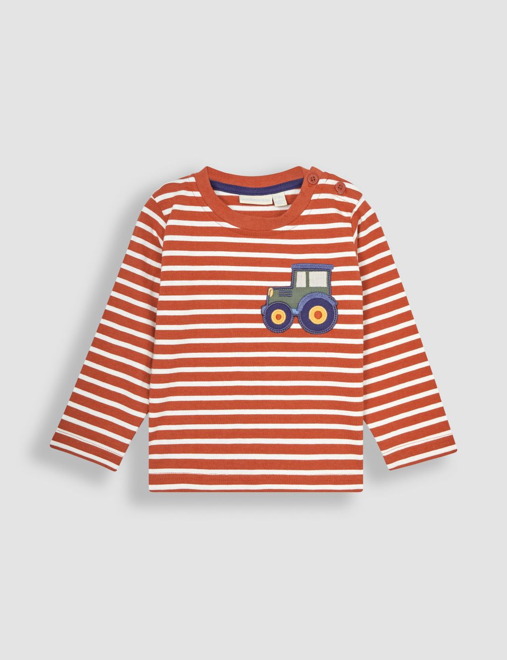 Pure Cotton Striped Tractor Top (2-5 Yrs)