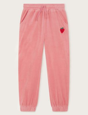 Monsoon Girl's Cotton Rich Joggers (3-13 Yrs) - 7-8 Y - Light Pink, Light Pink