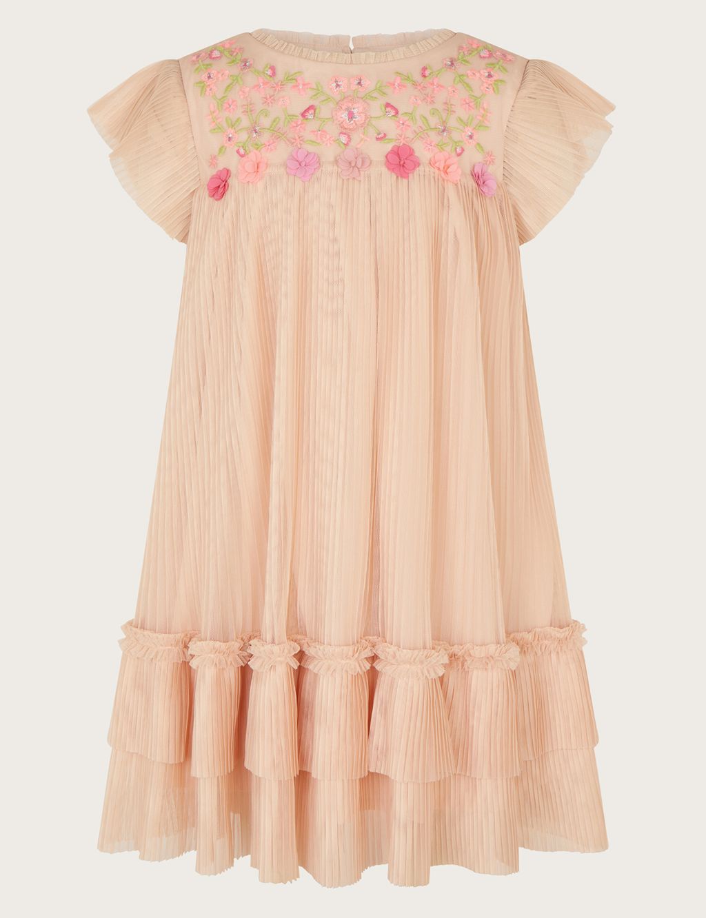 Floral Embroidered Tulle Party Dress (2-15 Yrs)