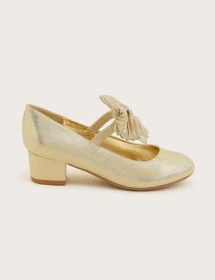 Monsoon Girls Bow Pumps (7 Small - 4 Large) - 2 L - Gold, Gold