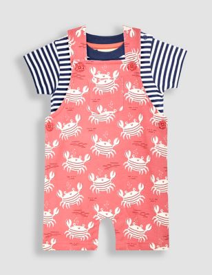 Jojo Maman Bb Boy'ss Newborn Boy's 2pc Pure Cotton Crab Outfit (0-24 Mths) - 12-18 - Soft Pink, So