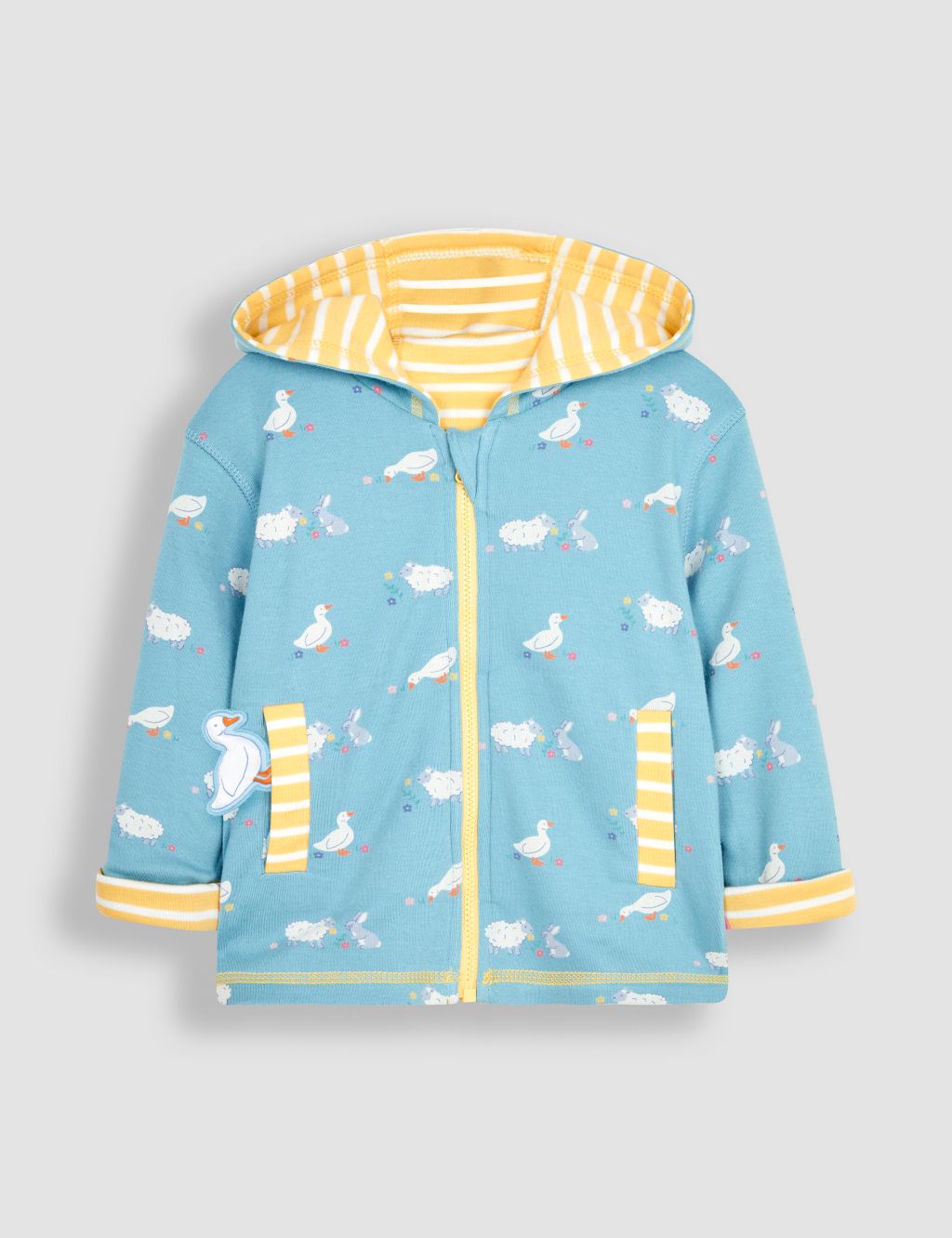 Pure Cotton Reversible Animal Hoodie (6 Mths-7 Yrs)