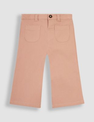 Jojo Maman Bb Girl's Pure Cotton Trousers (6 Mths-7 Yrs) - 12-18 - Light Pink, Light Pink