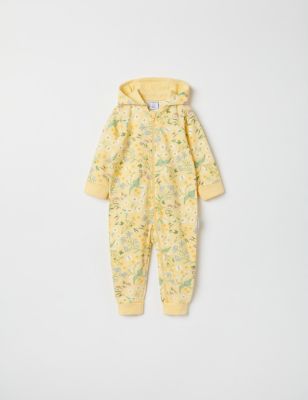 Polarn O. Pyret Girl's Cotton Rich Floral All in One (7lbs-12 Mths) - 2-4M - Yellow Mix, Yellow Mix