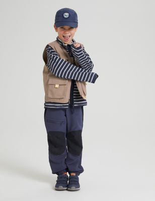 Polarn O. Pyret Boy's Water Resistant Trousers (2-10 Yrs) - 4-5 Y - Navy, Navy
