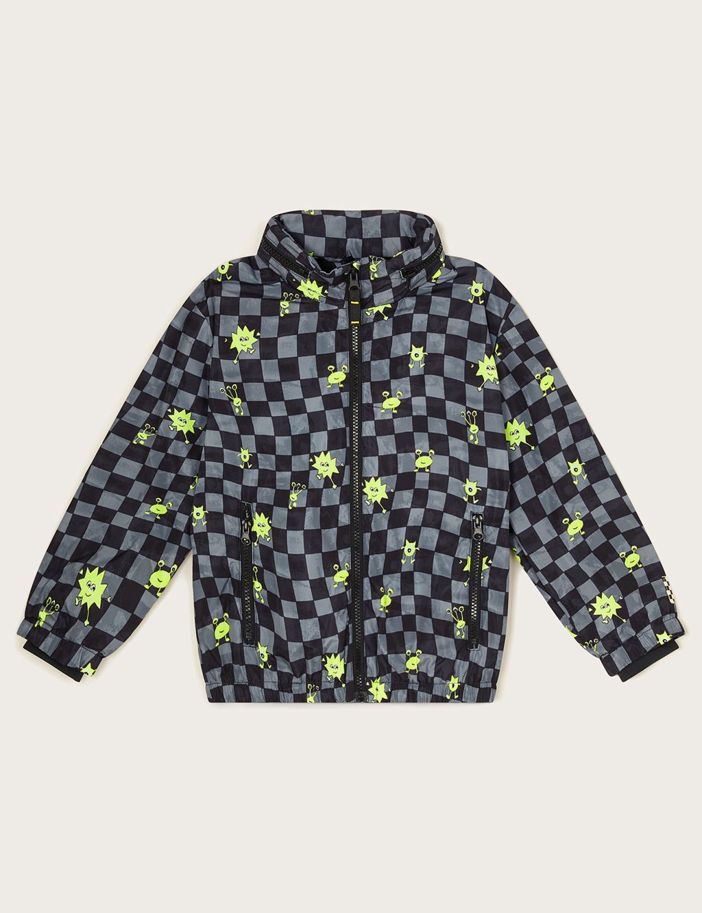 Checked Hooded Raincoat (3-13 Yrs)