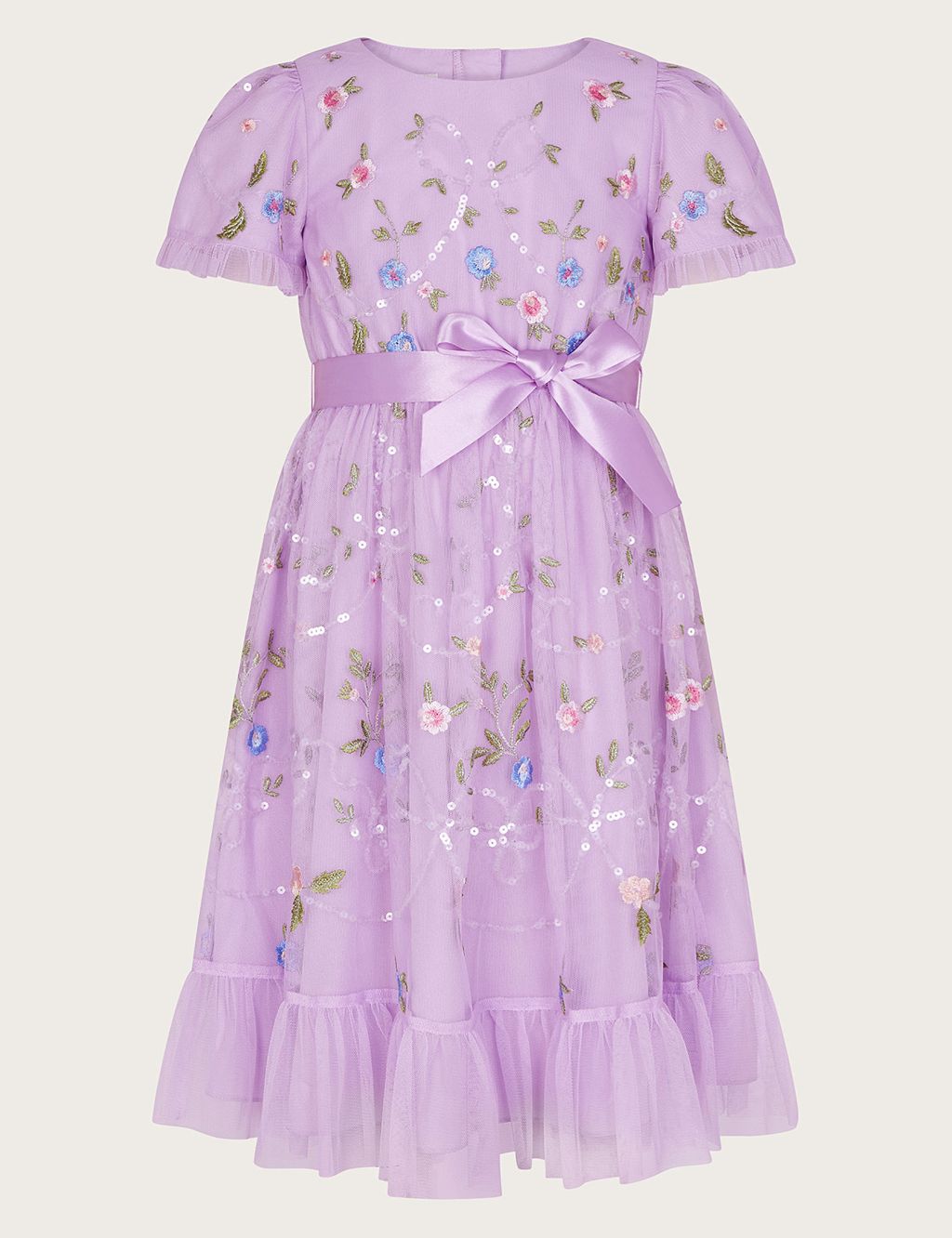 Tulle Floral Embroidered Dress (3-15 Yrs)