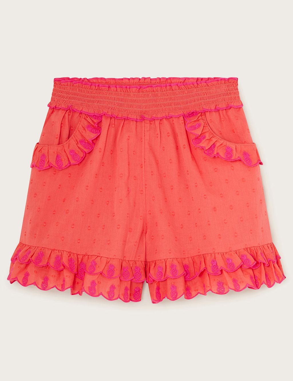 Pure Cotton Embroidered Shorts (3-13 Yrs)