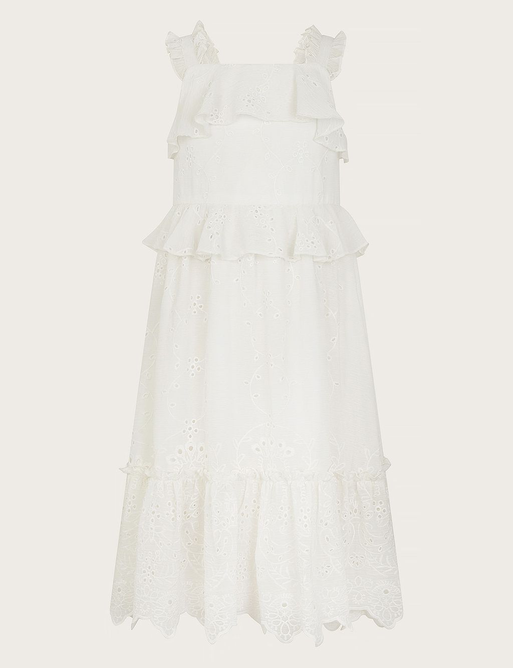 Broderie Frill Tiered Dress (3-13 Yrs)