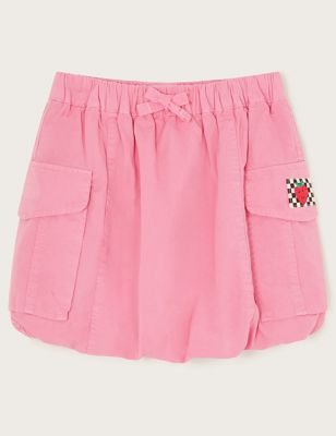 Monsoon Girls Mini Pure Cotton Skirt (3-13 Yrs) - 12-13 - Pink, Pink