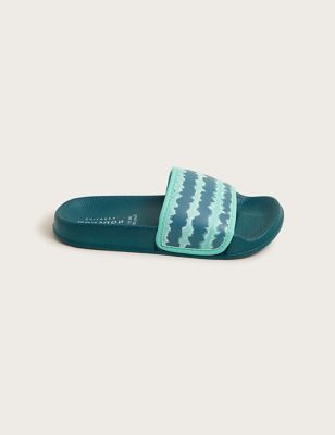 Monsoon Boys Tie Dye Sliders (7 Small - 4 Large) - 9 S - Green Mix, Green Mix