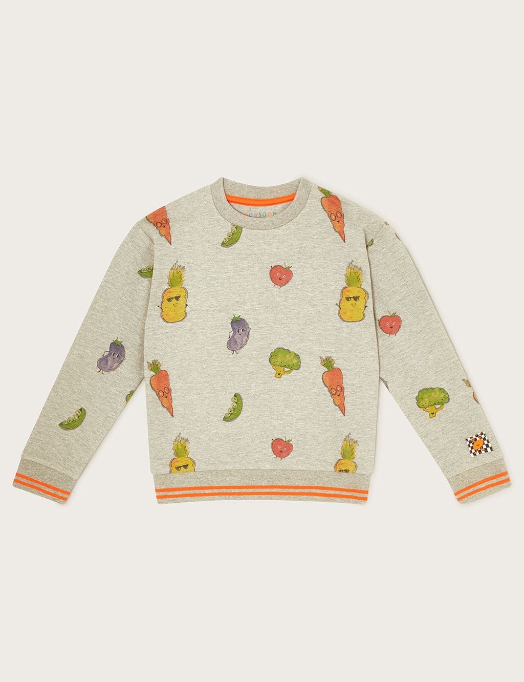 Pure Cotton Fruit & Veg Print Sweatshirt (3-13 Yrs)
