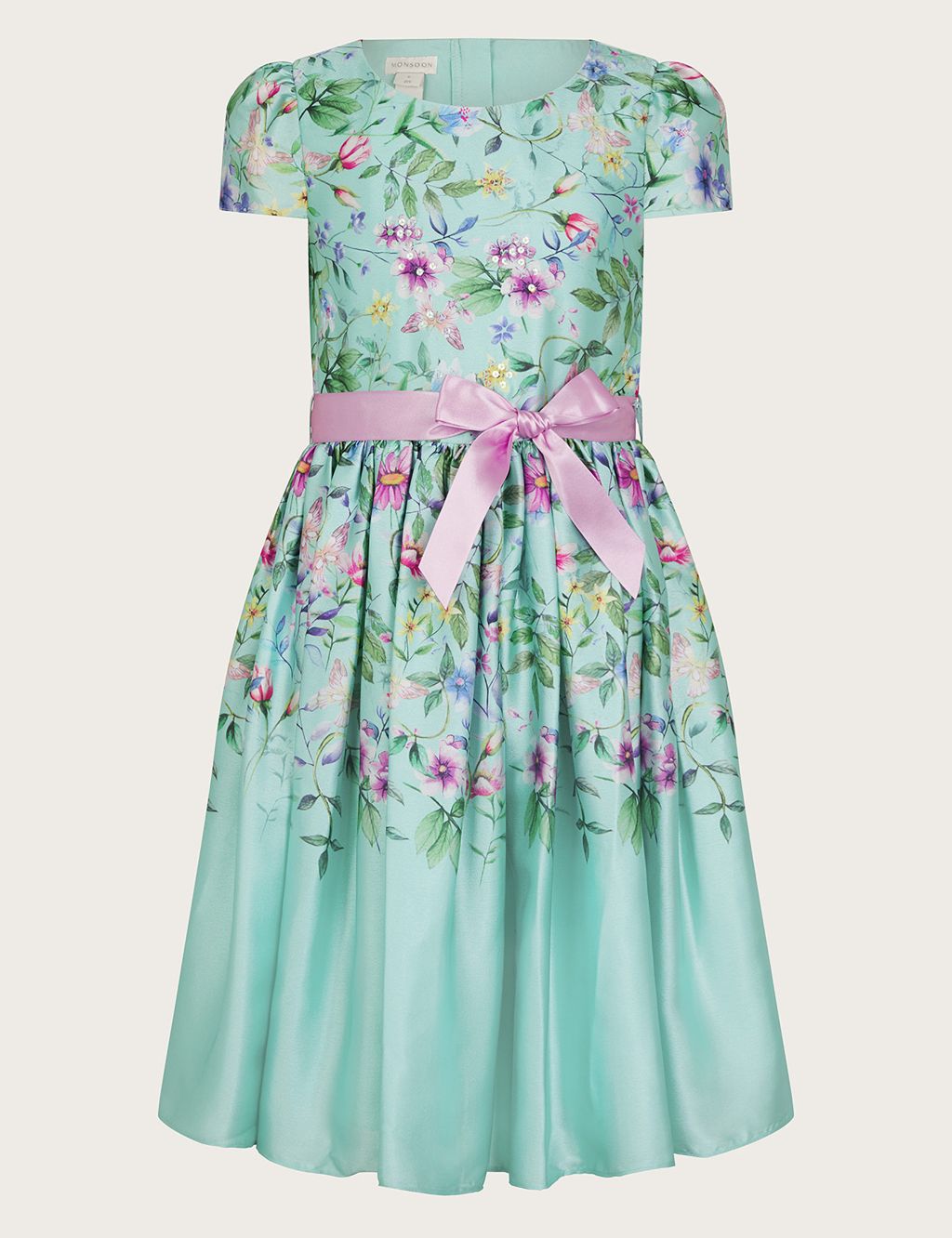 Satin Floral Occasion Dress (3-15 Yrs)