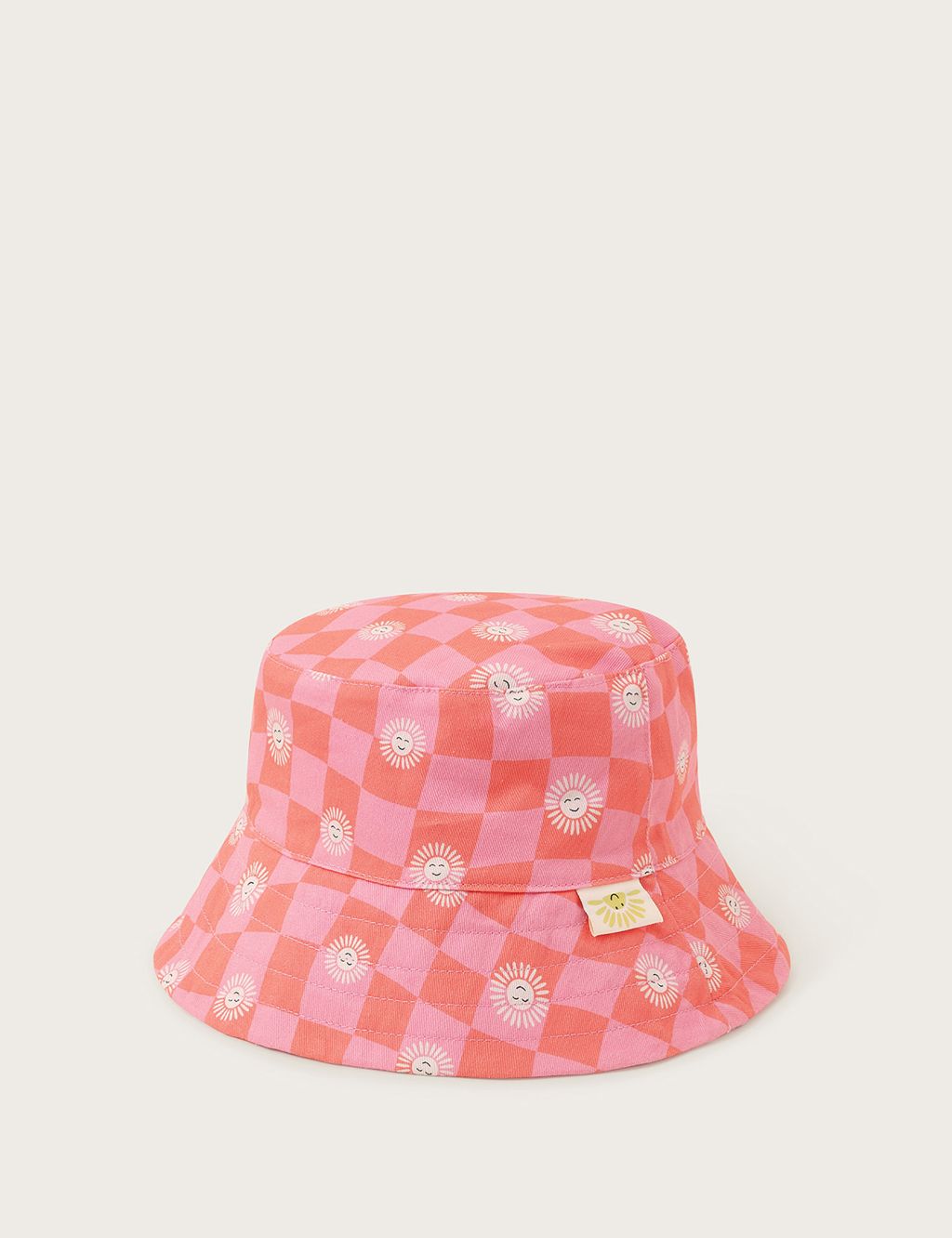 Kids' Pure Cotton Reversible Check Sun Hat
