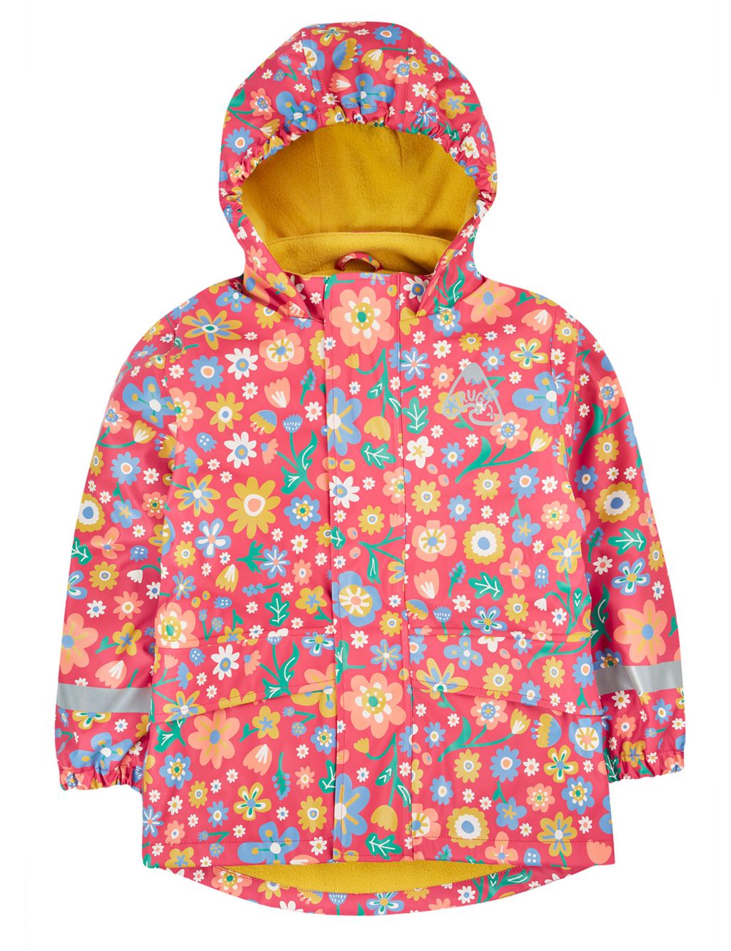 Floral Hooded Fleece Lined Raincoat (1-10 Yrs)
