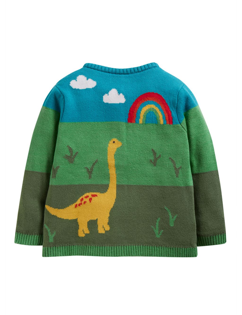 Organic Cotton Dinosaur Knitted Cardigan (0-5 Yrs) image 2