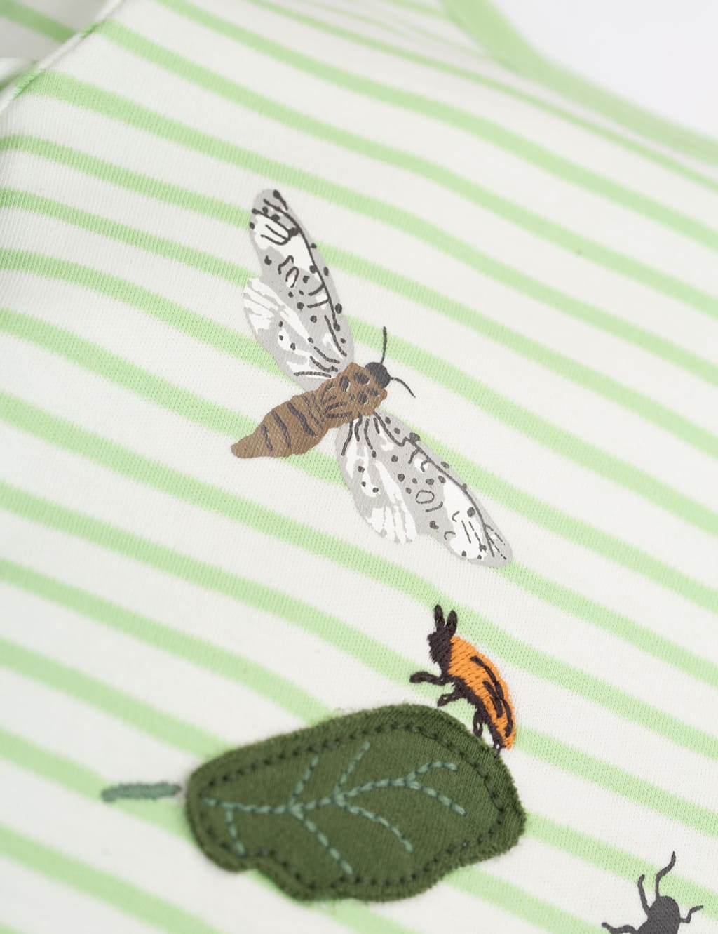 Organic Cotton Striped Insect T-Shirt (0-5 Yrs) image 4